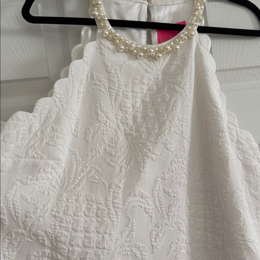 Lilly Pulitzer White Dress with Pearl Accents - Picture 4 of 6